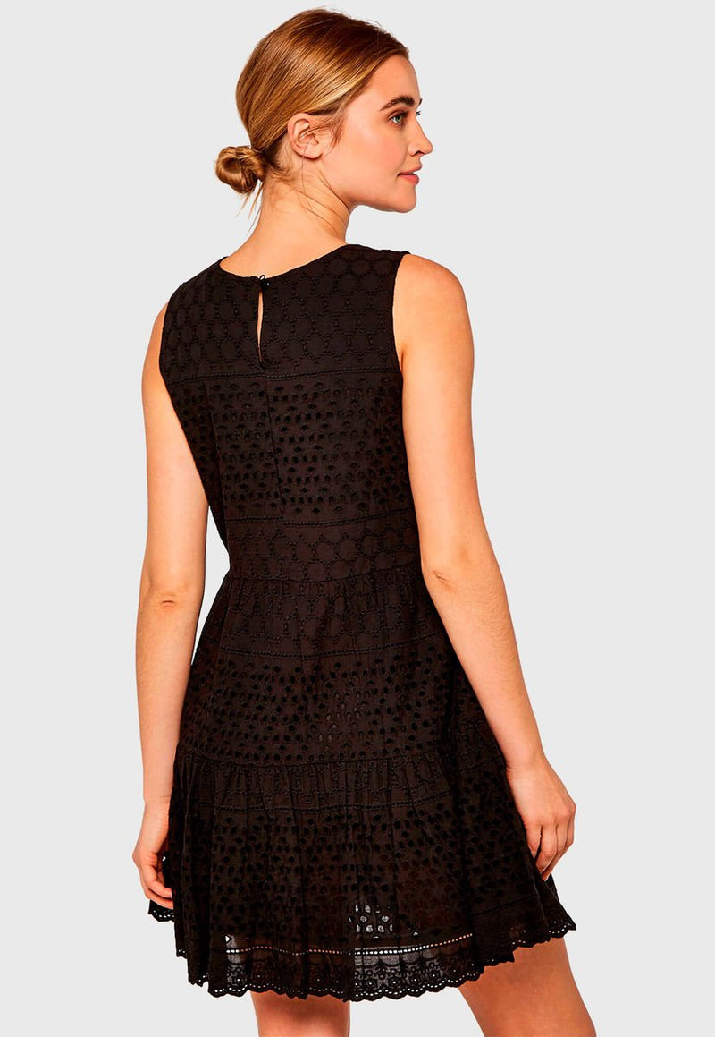 Vestido Apricot Negro - Calce Ajustado