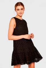 Vestido Apricot Negro - Calce Ajustado