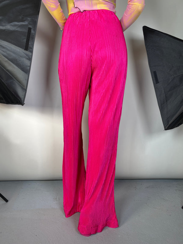 Pantalón Plisado Fucsia