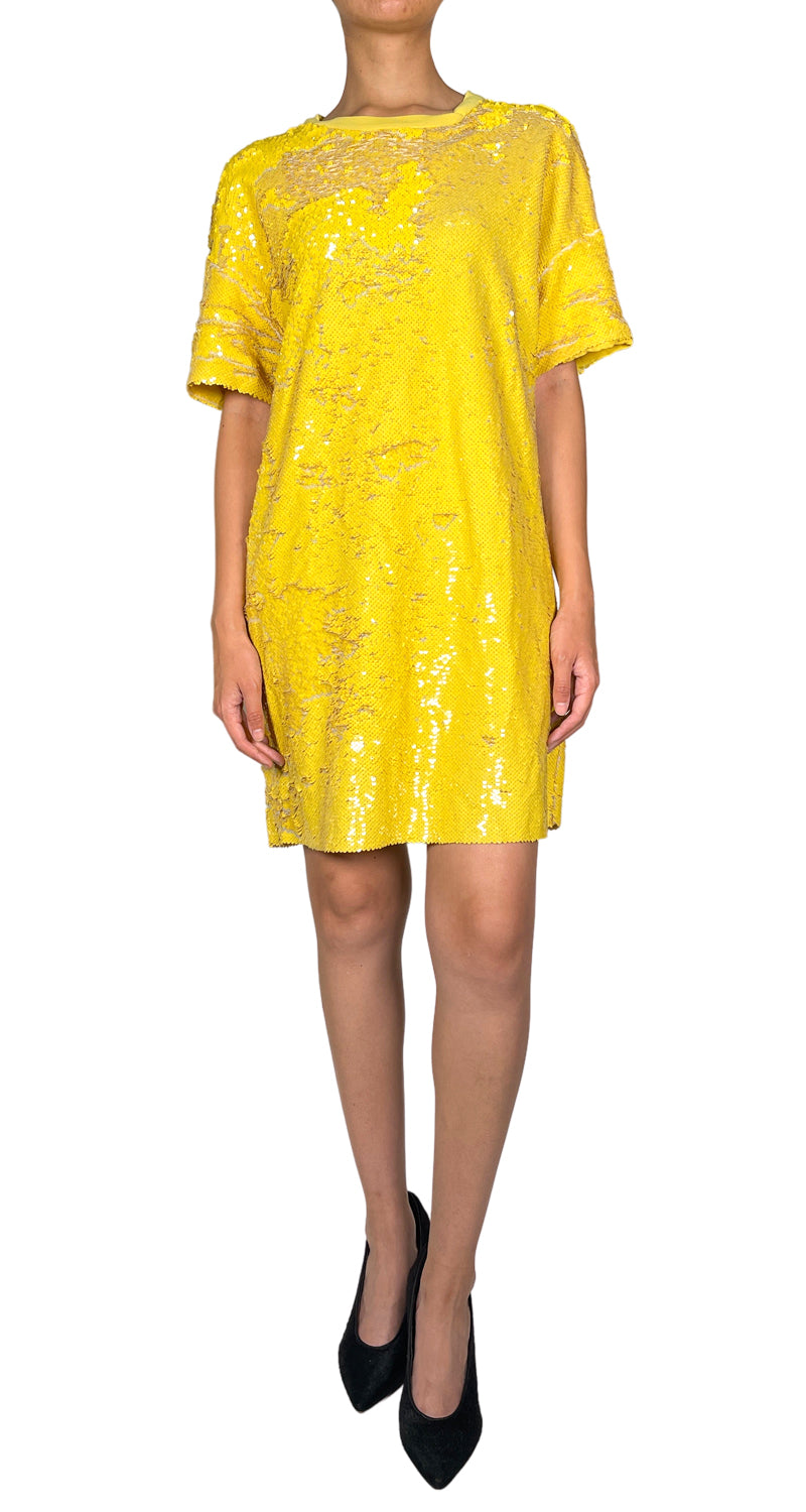 Vestido Lentejuelas Amarillo