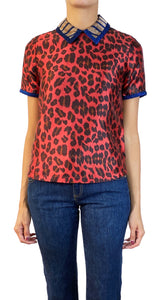 Polera Animal Print Rojo