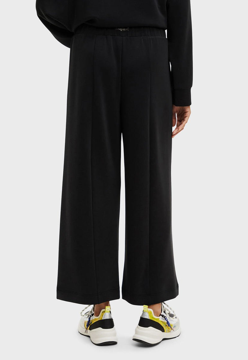 Pantalón Desigual Culotte  Negro - Calce Holgado