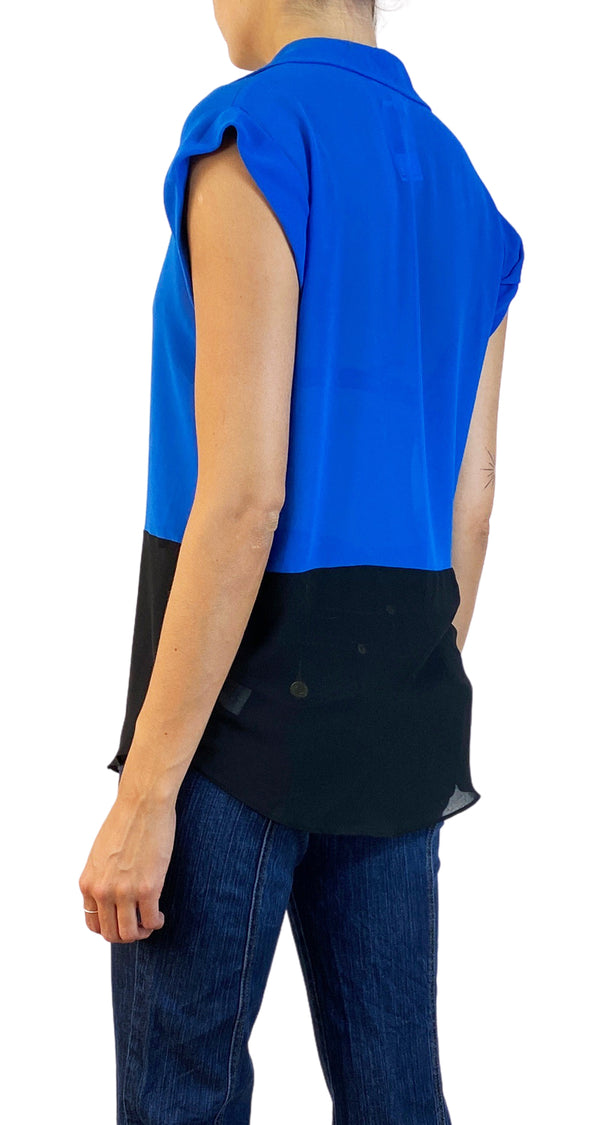 Blusa Azul Semi transparente