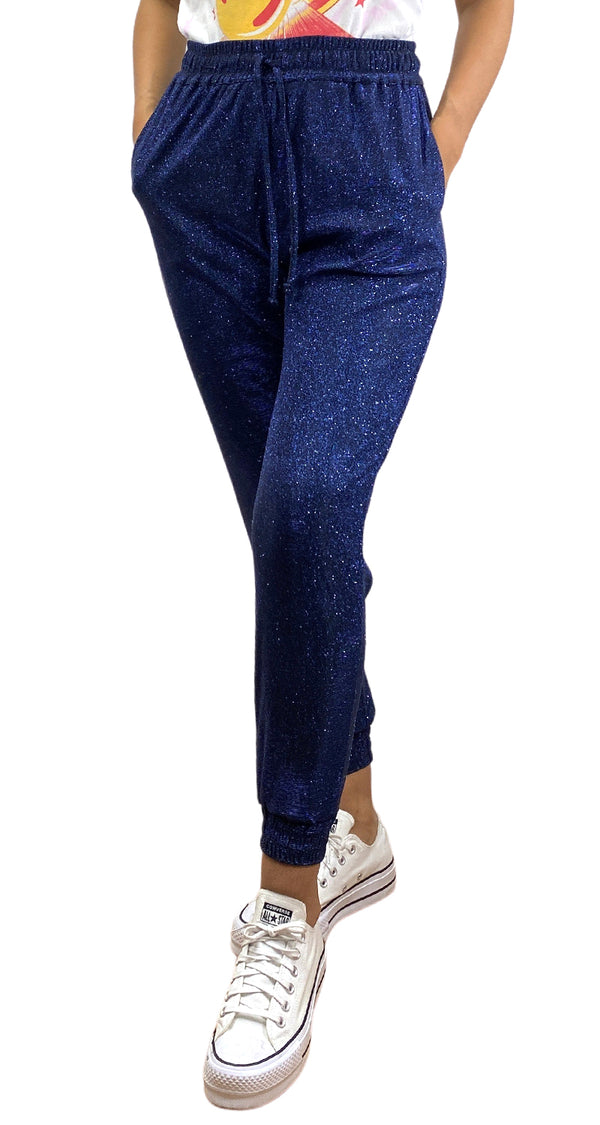 Jogger Glitter Azul