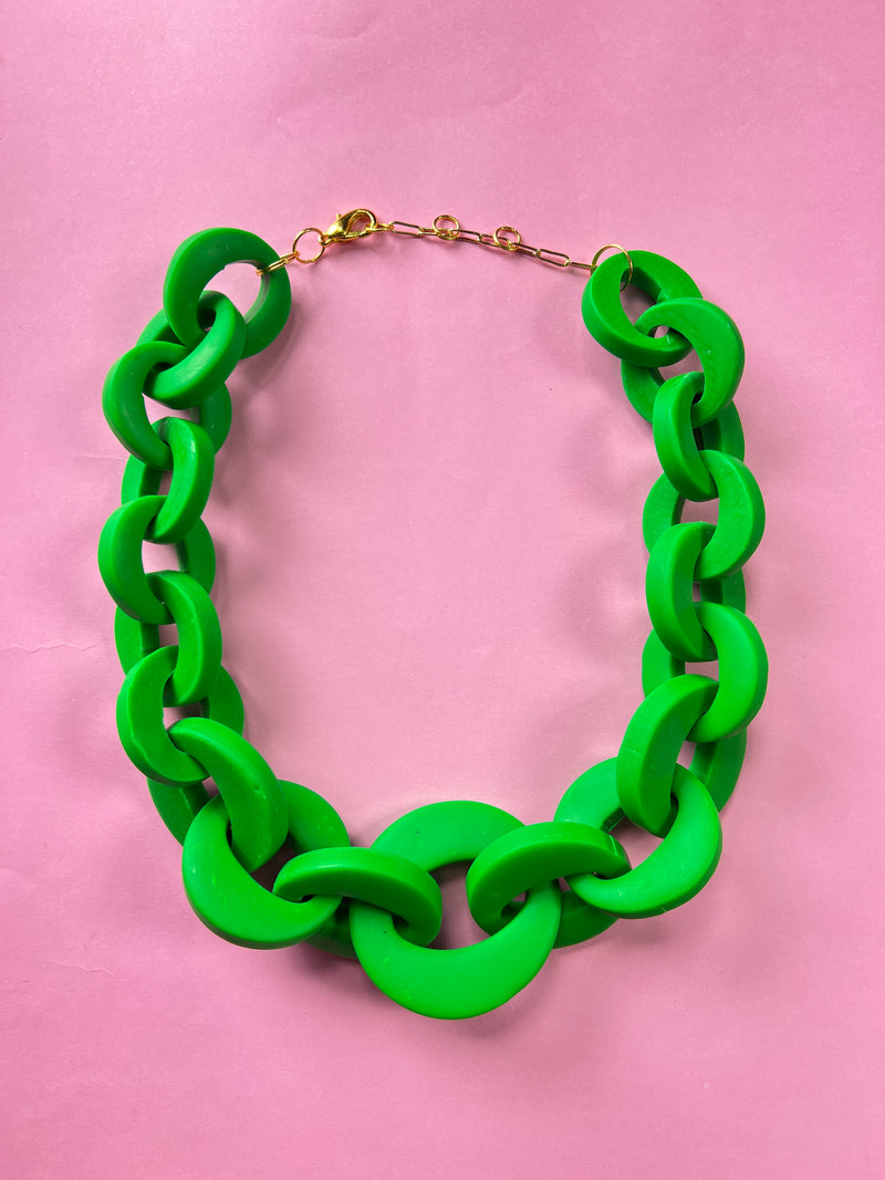 Collar Cadenas Verde