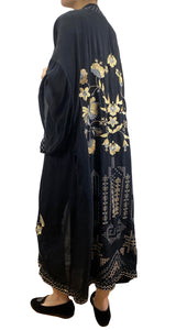 Kimono Negro Bordado