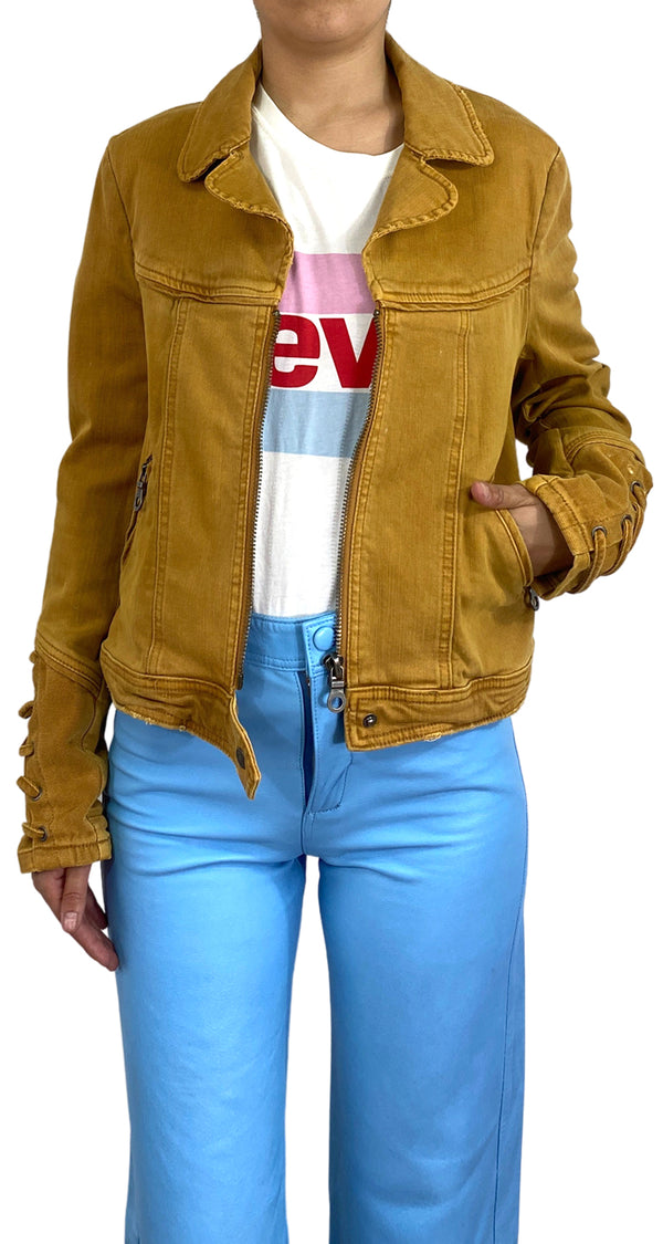 Chaqueta Denim Mostaza