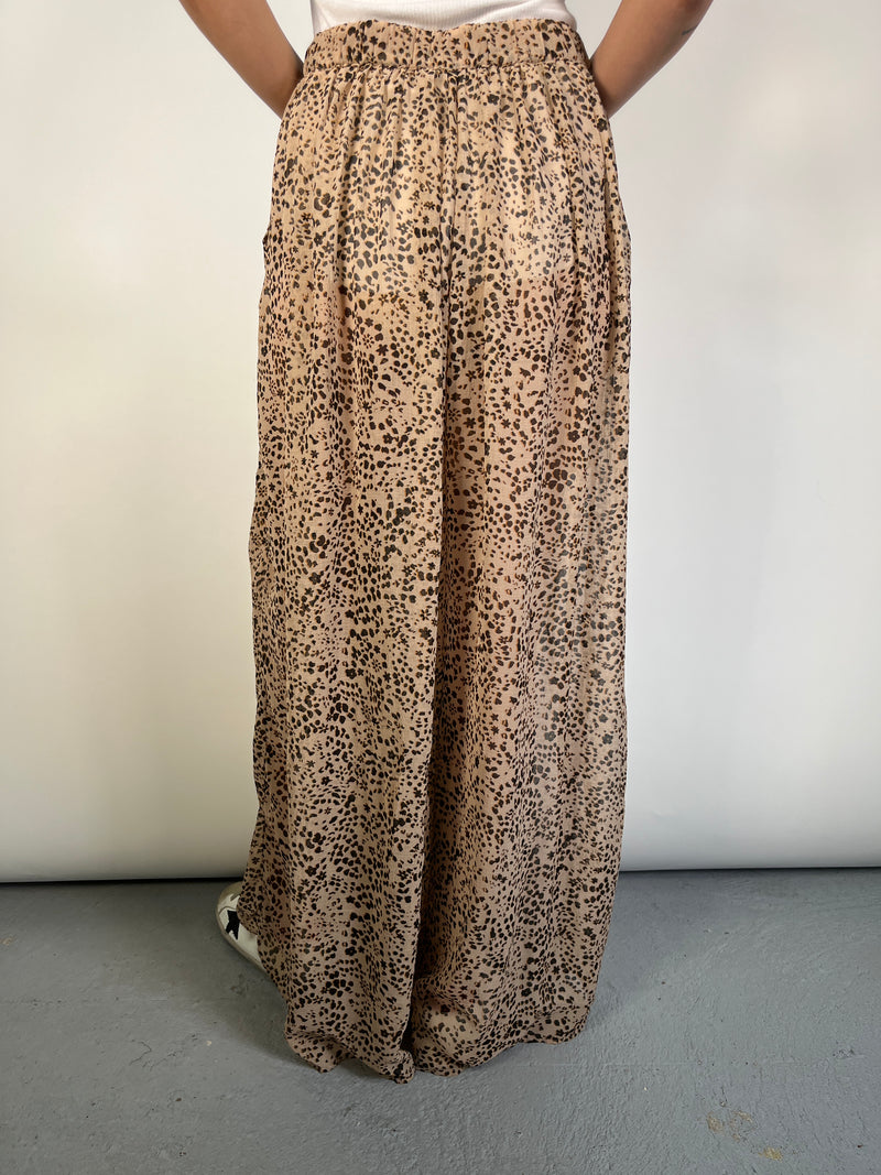 Pantalon palazzo animal discount print