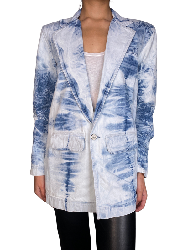 Blazer Denim Tie Dye