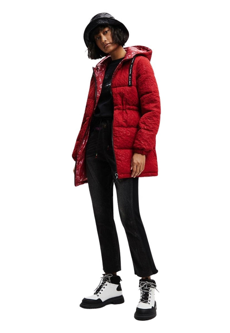 Parka Desigual Rojo - Calce Regular