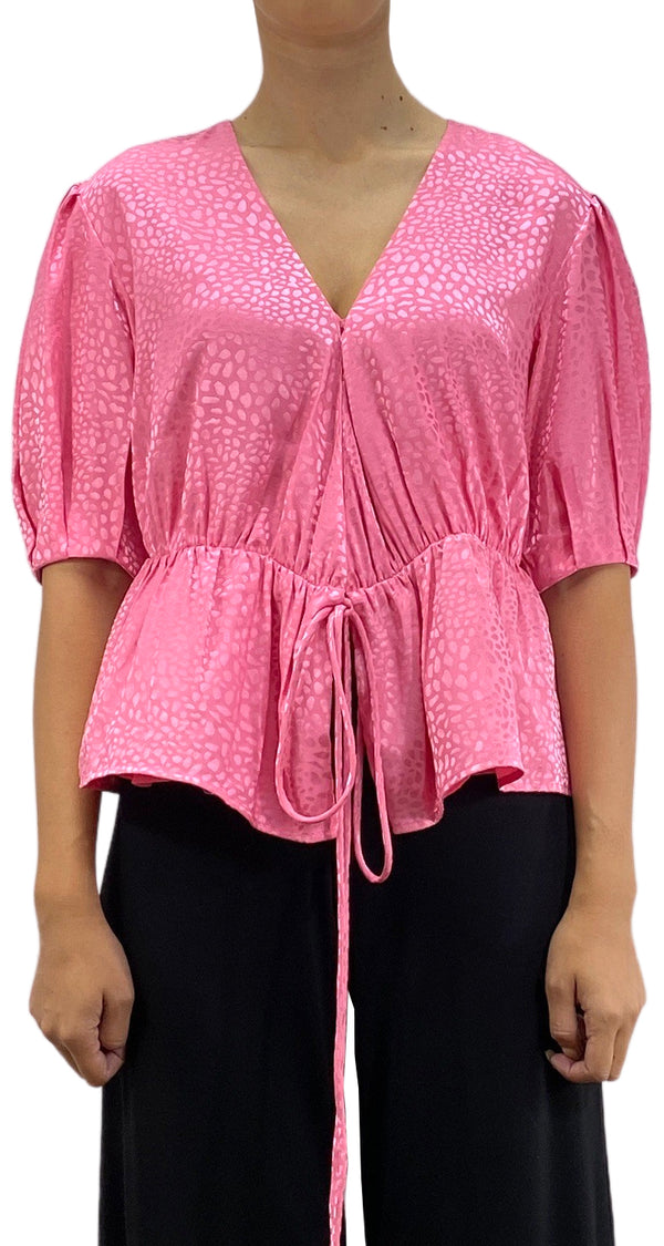 Blusa Rosada Jacquard