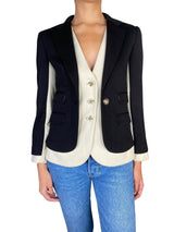 Blazer Negro Detalles Beige Cartonnier