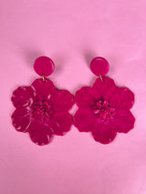 Aros Flor Fucsia