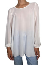 Blusa Blanca Plisada