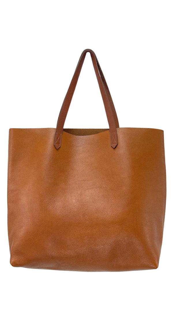 Cartera Tote Bag Cuero Camel