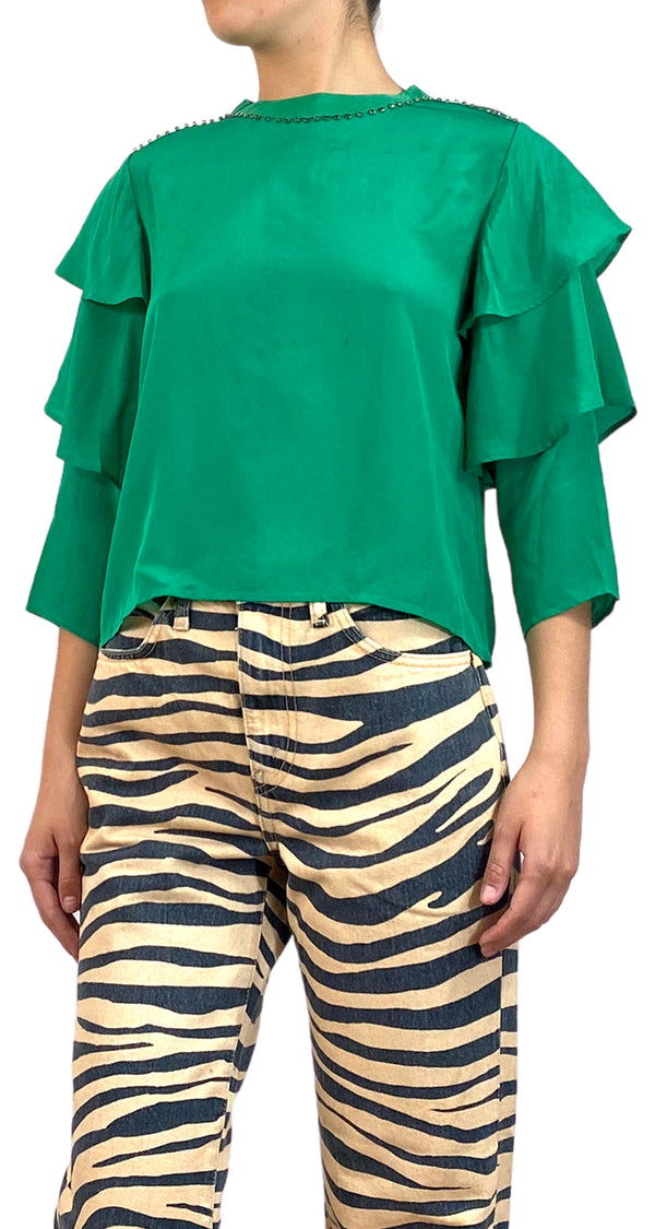 Blusa Verde Seda