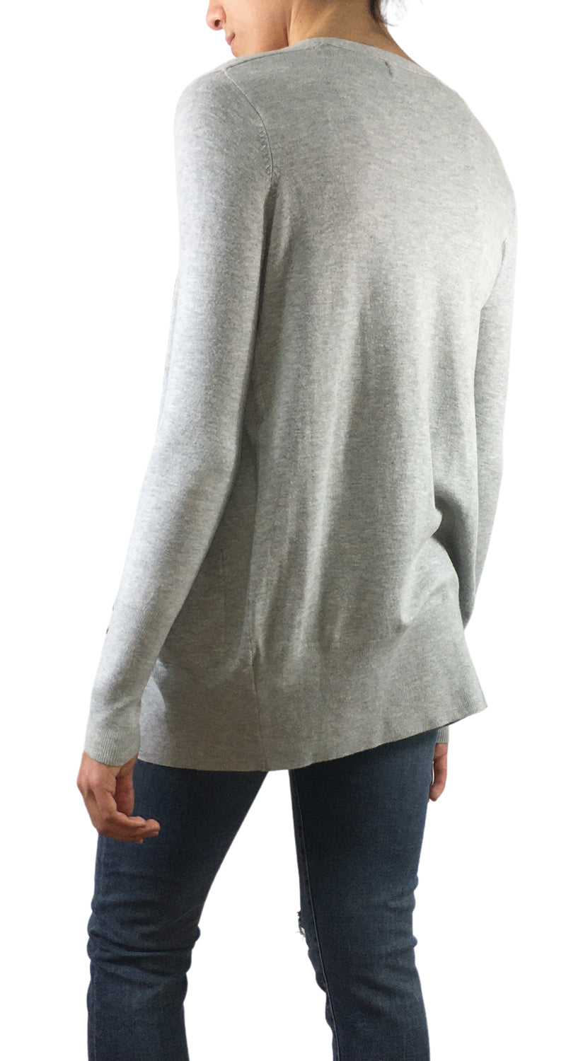 Sweater Botones Gris