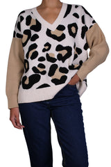 Sweater Beige Leopard