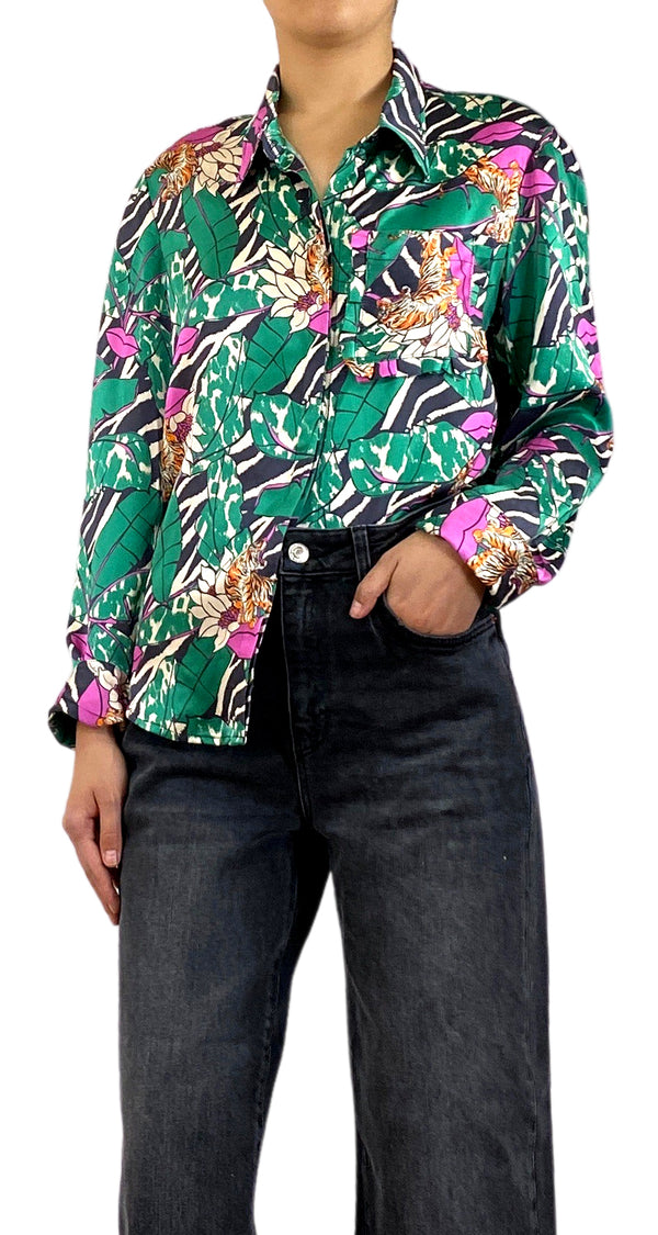 Camisa Estampada Verde