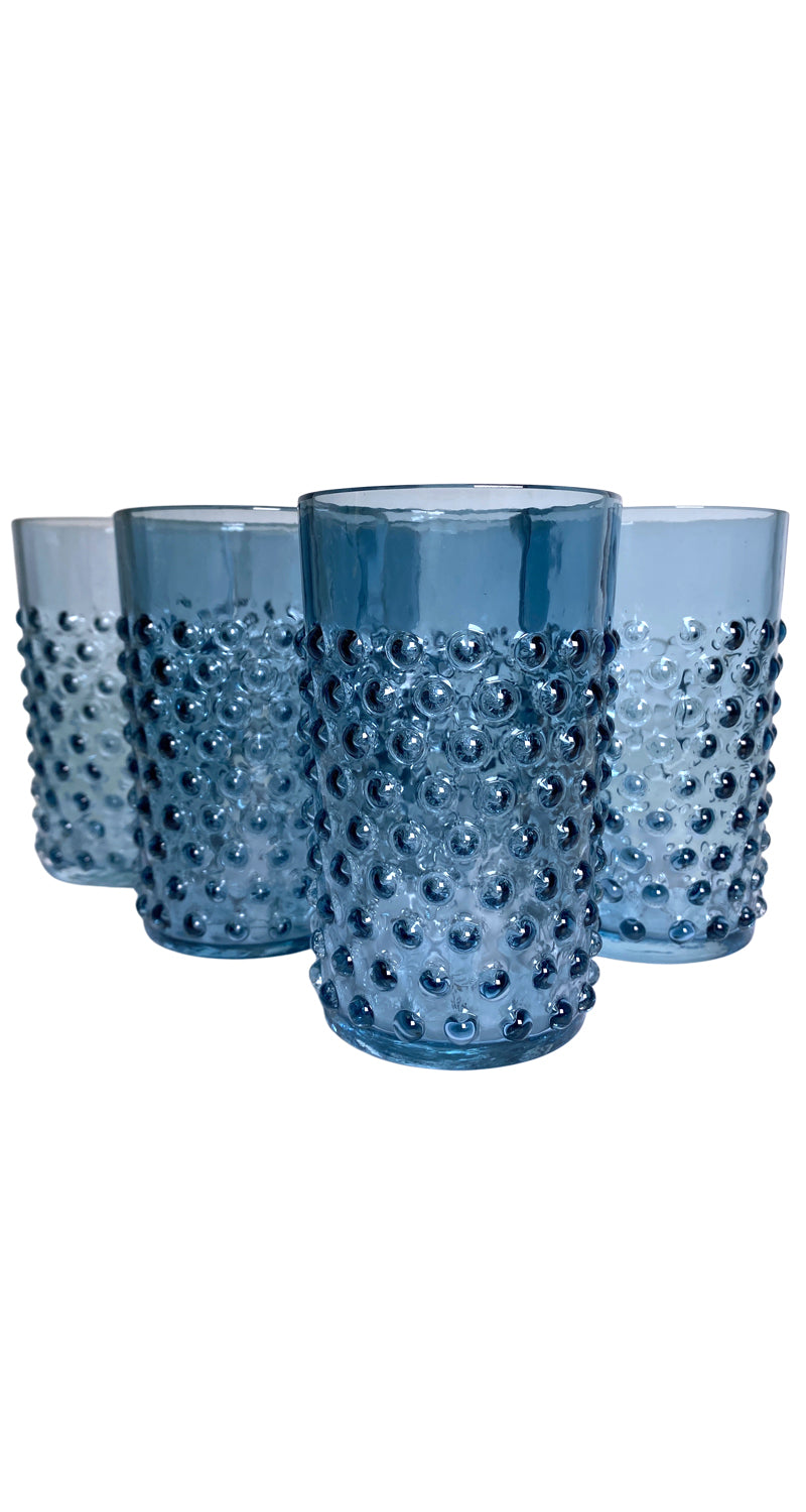 Set De 6 Vasos Celeste Difuminados