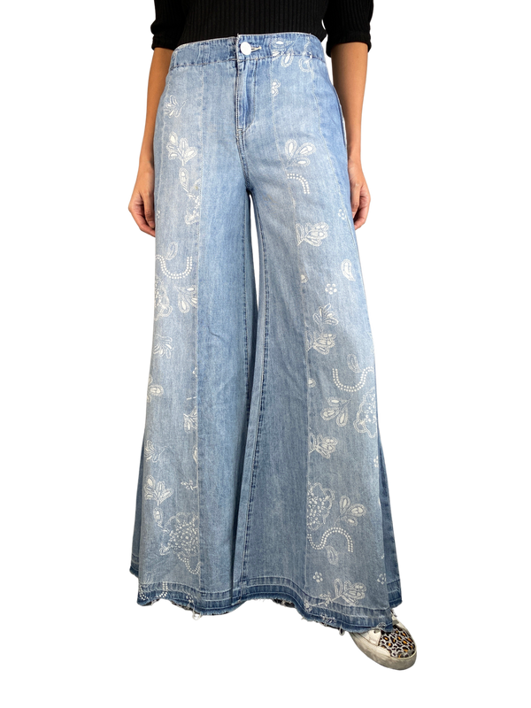 Jeans Palazzo Estampado