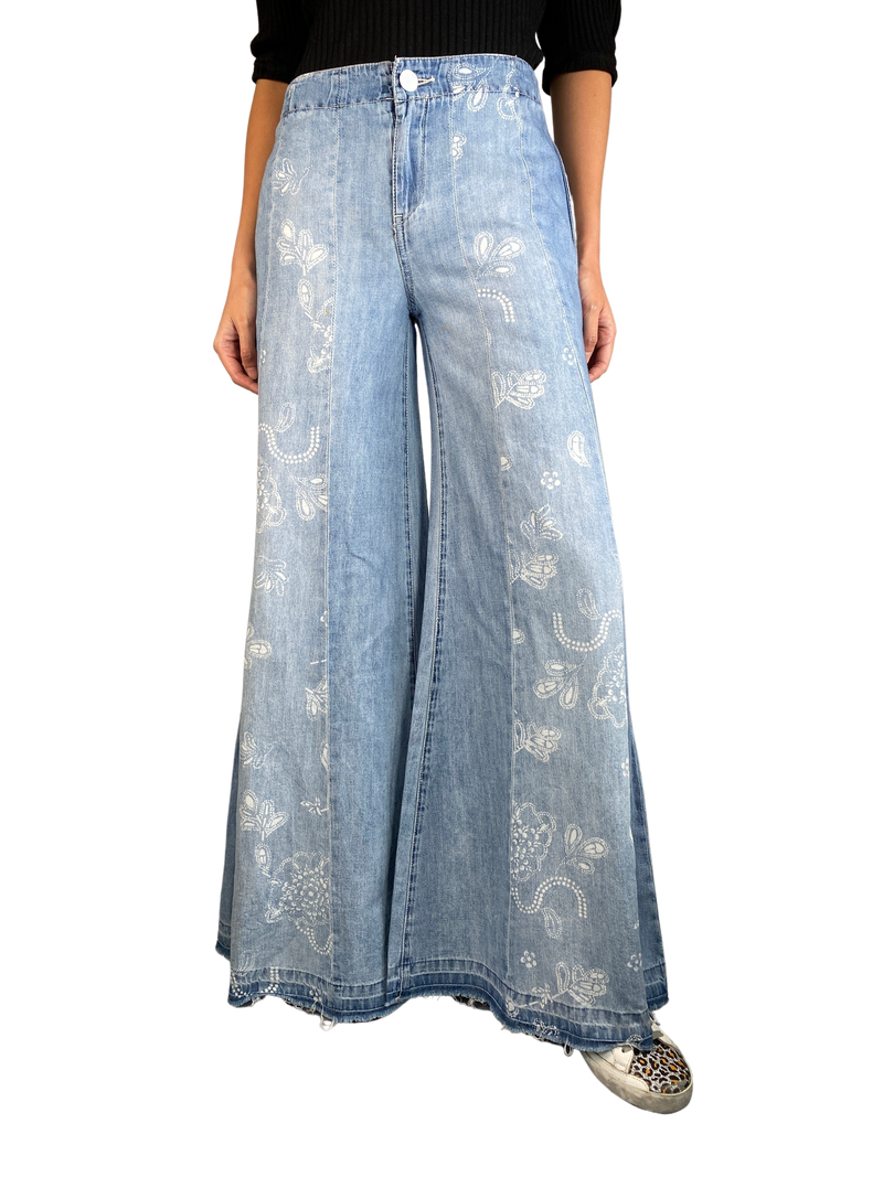 Jeans Palazzo Estampado