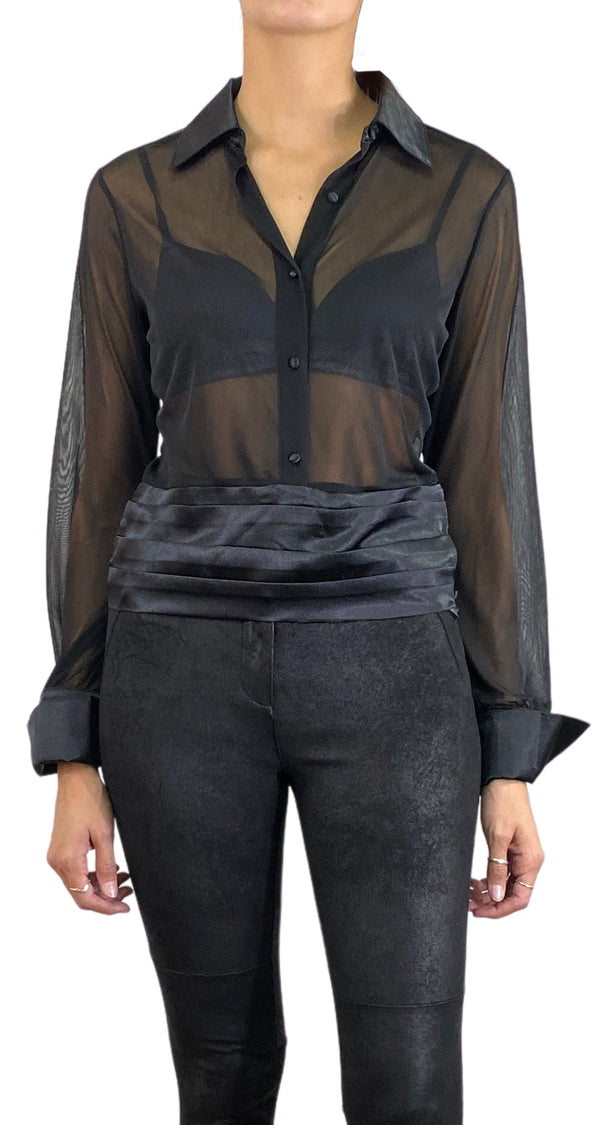 Blusa Traslucida Negra