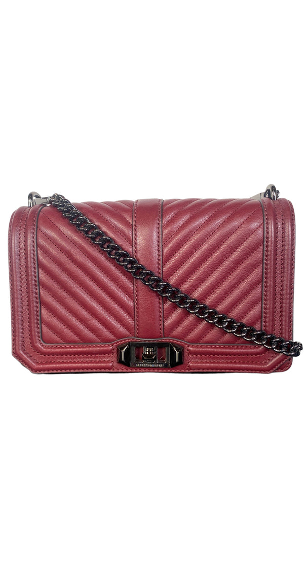 Cartera Cuero Burdeo