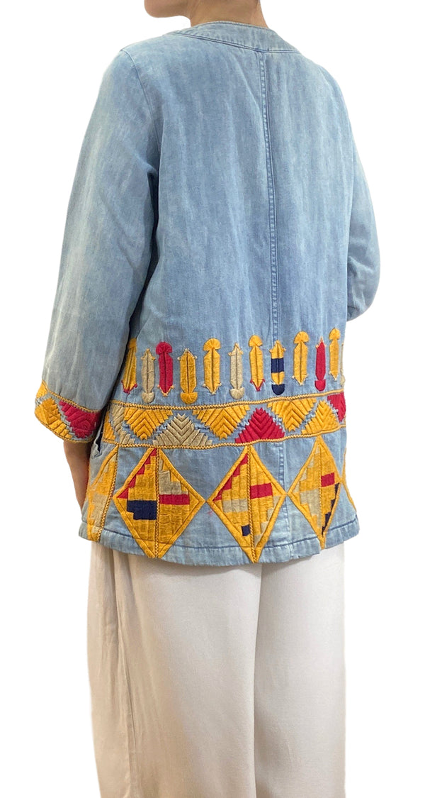 Chaqueta Denim Bordada