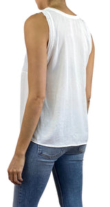 Blusa Blanca Cuello Redondo