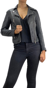 Chaqueta Cuero Negro