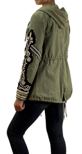 Chaqueta Verde Tachas