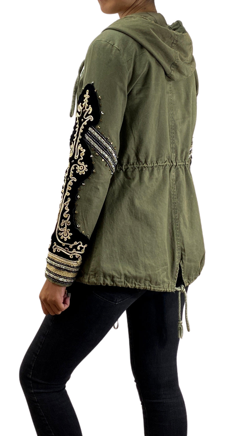 Chaqueta Verde Tachas