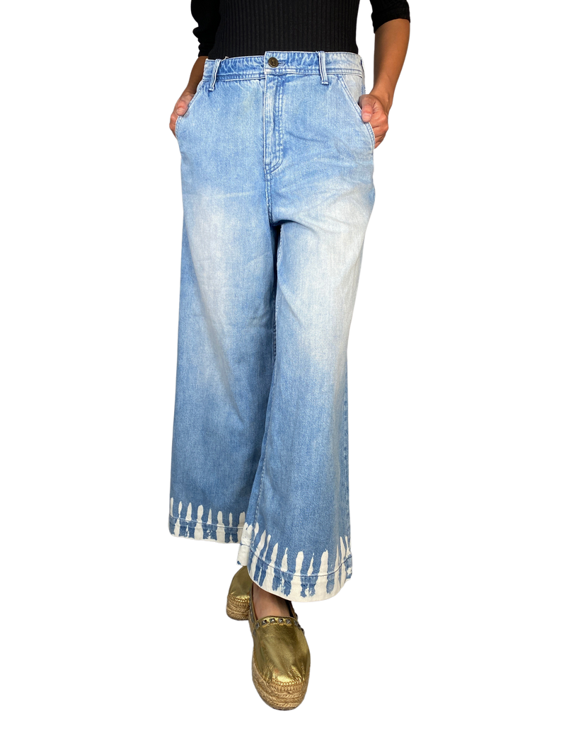 Pantalón Denim Palazzo