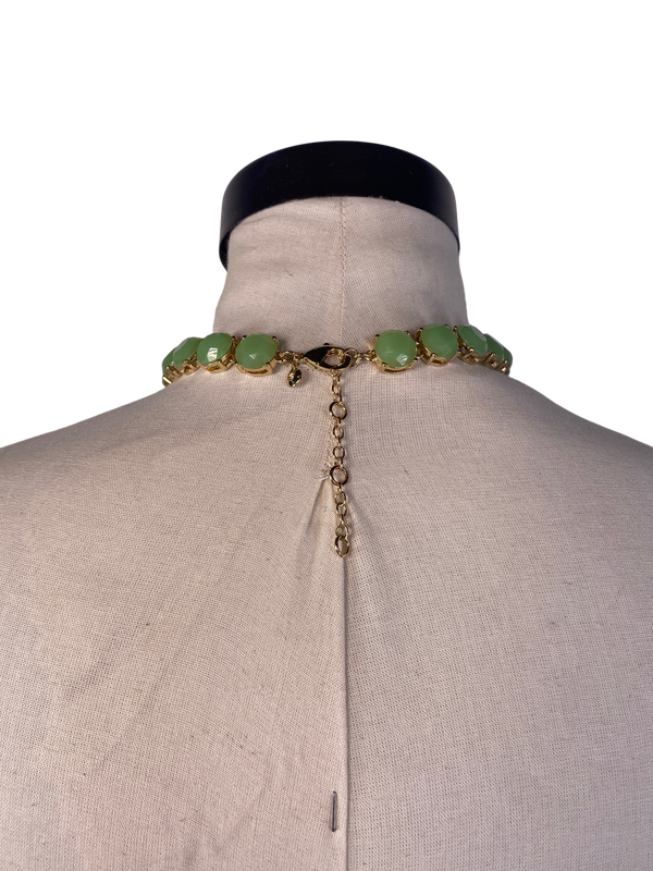 Collar Piedreria Verde Menta