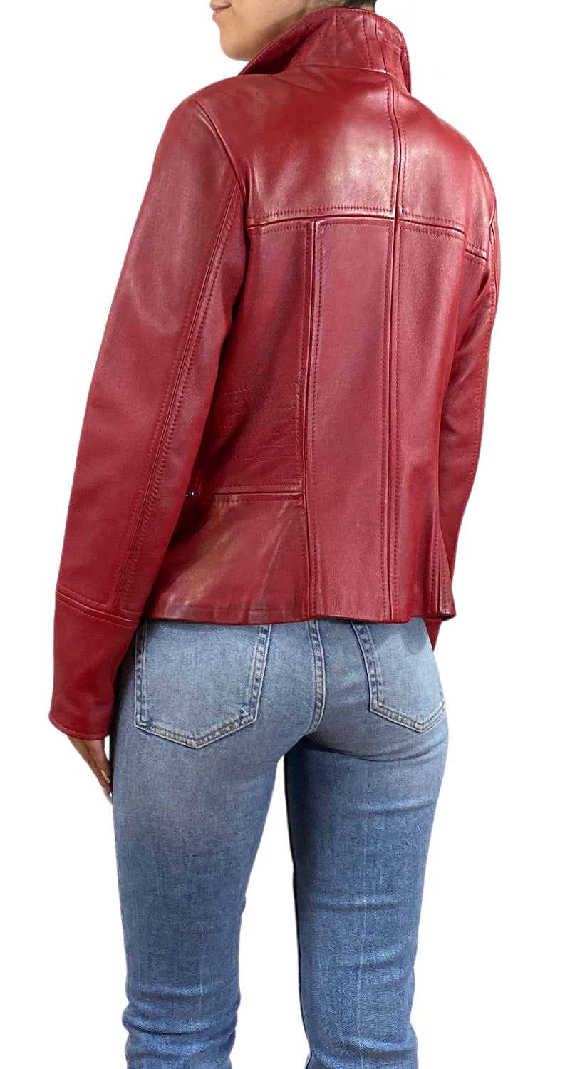 Chaqueta Cuero Rojo