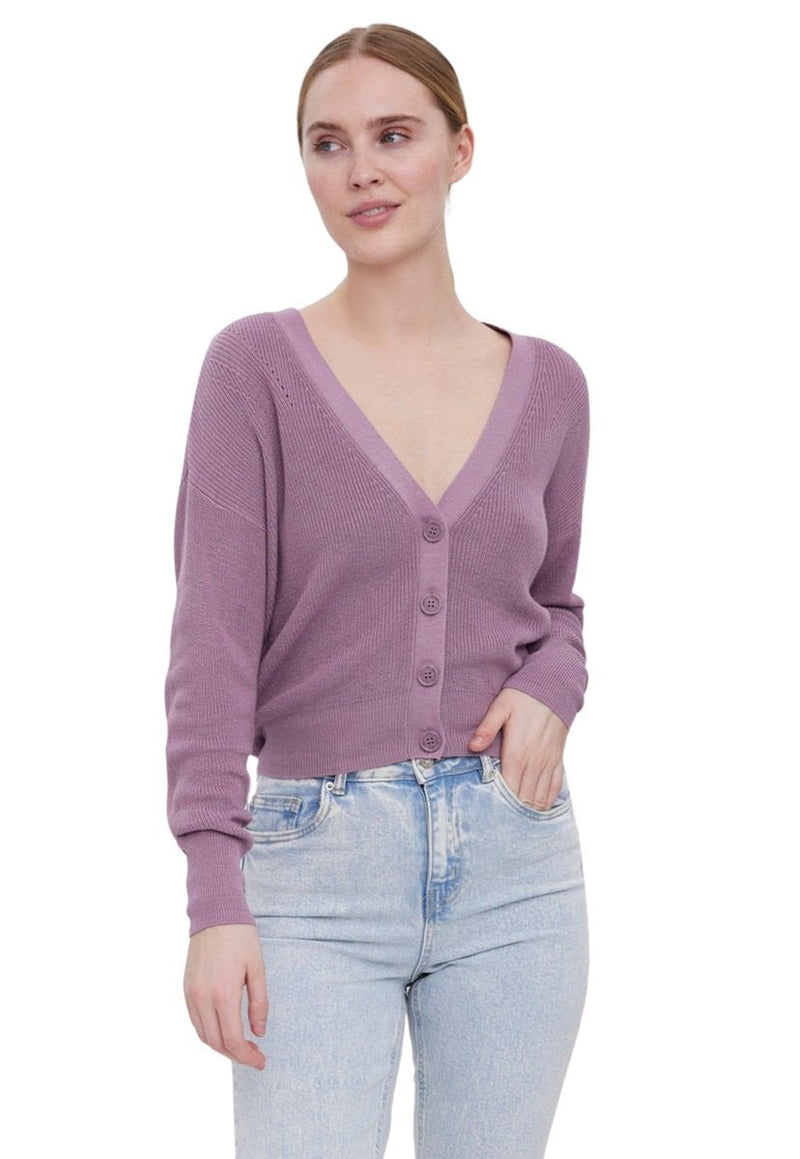 Cardigan Vero Moda Morado - Calce Holgado