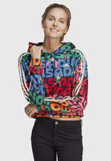 Polerón adidas performance Farm Hoodie Multicolor - Calce Holgado