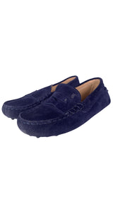 Mocasines Azul Gamuza