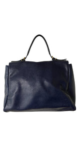 Blue Leather Minuetto Bag