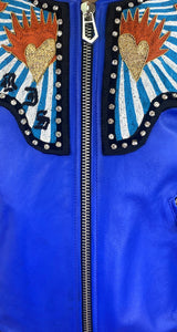 Chaqueta Cuero Azul