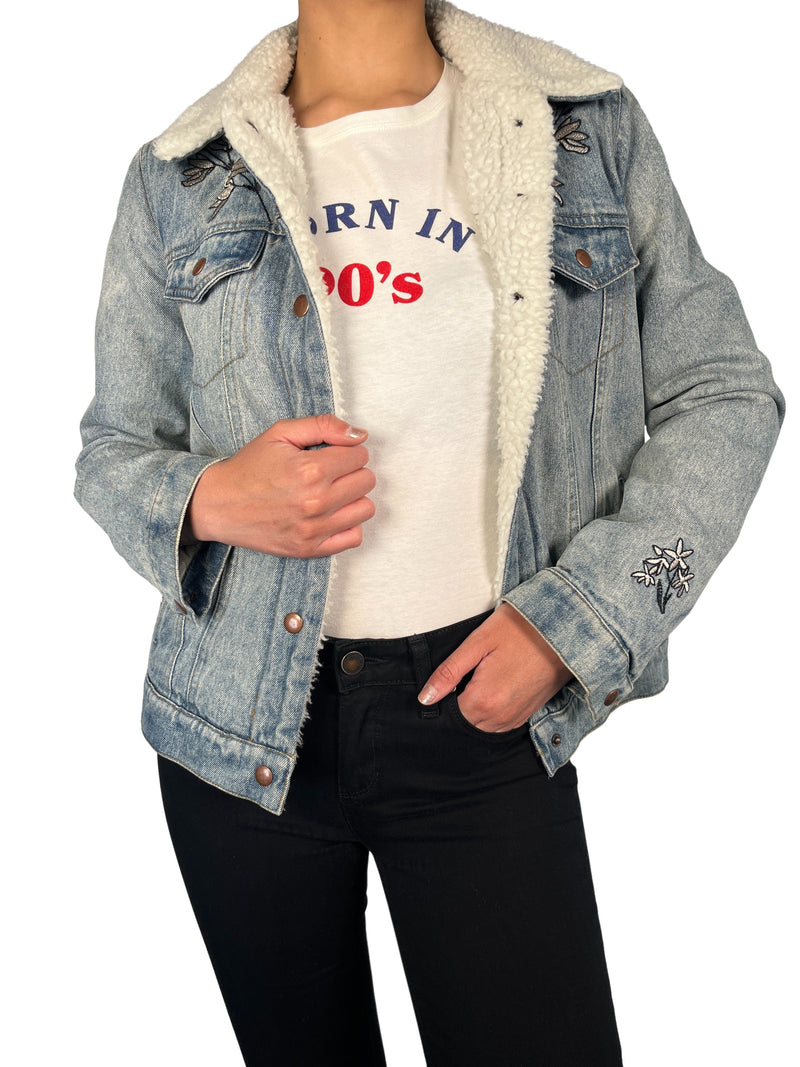 Chaqueta Denim Con Chiporro