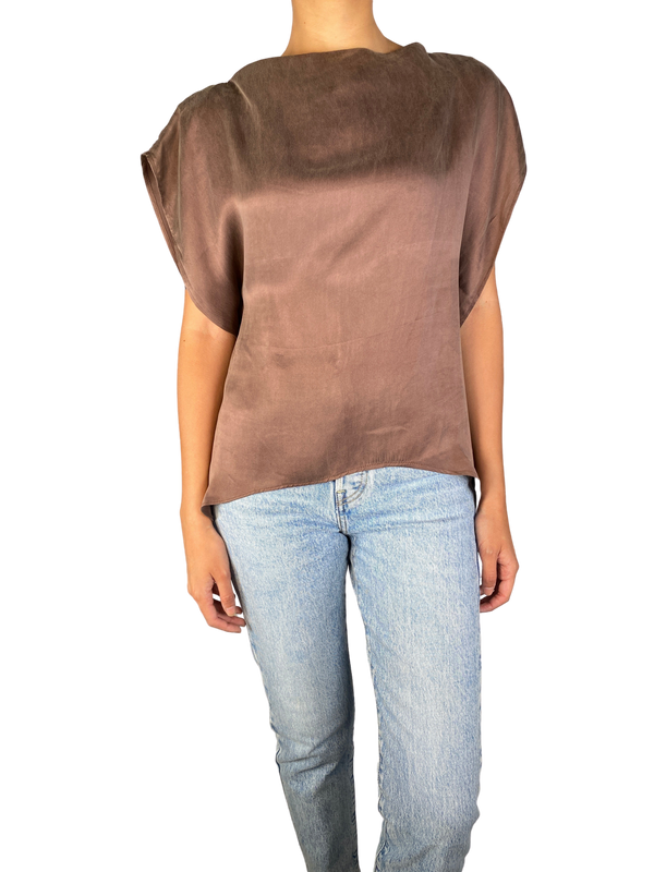 Blusa Seda Café