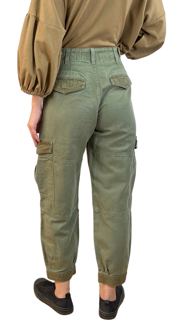 Pantalón Denim Verde Militar