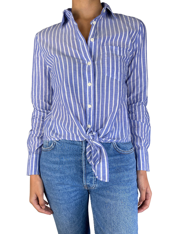 Blusa Rayas Azul Y Blanco