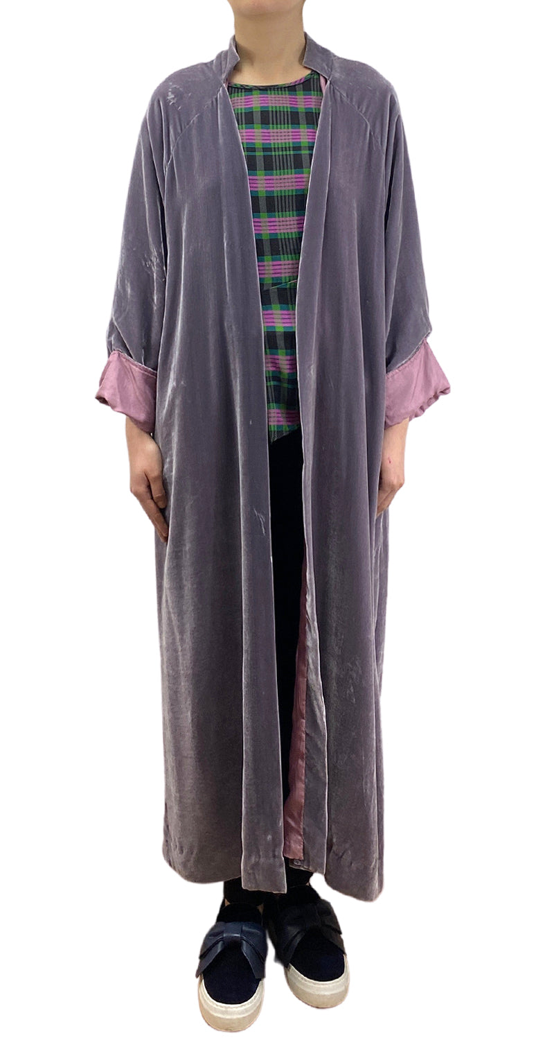 Kimono Terciopelo Seda Morado