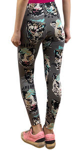 Leggings Gris Estampado