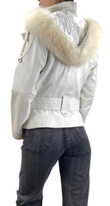 Chaqueta Cuero Blanco