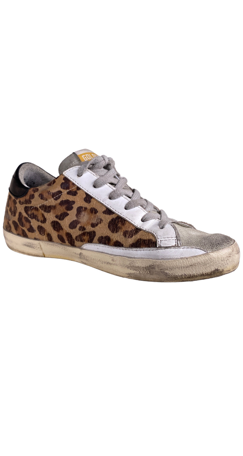 Zapatillas Superstar de Cuero Animal Print