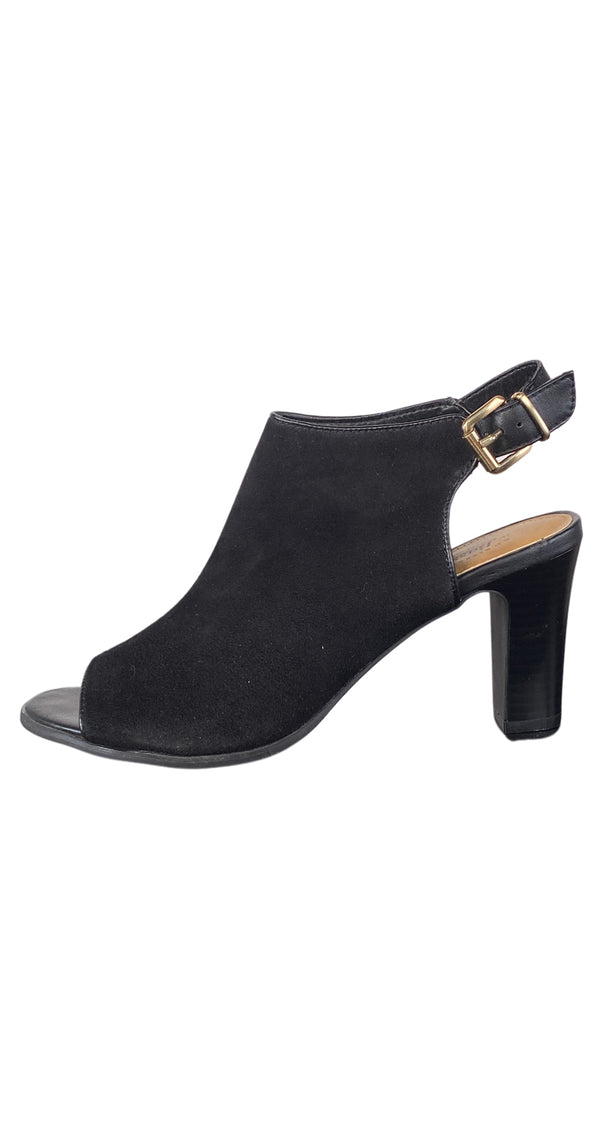 Sandalias Cuero Negro